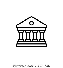 ícone de banco vetor. em estilo de linha design em fundo branco. vetor ilustração