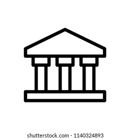 Bank icon vector logo illustration.