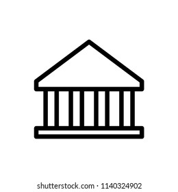 Bank icon vector logo illustration.