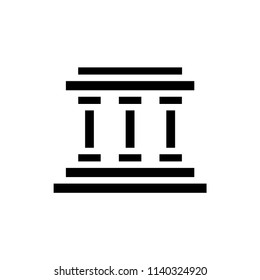 Bank icon vector logo illustration.