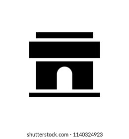 Bank icon vector logo illustration.