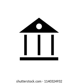 Bank icon vector logo illustration.