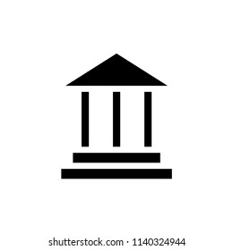 Bank icon vector logo illustration.