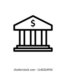Bank icon vector logo illustration.