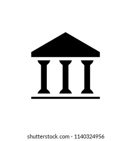 Bank icon vector logo illustration.