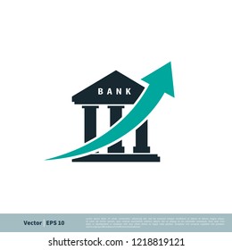 bank icon vector logo template