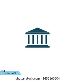 bank icon vector logo template