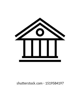 Bank Icon Vector Logo Template Design Illustration  Eps - 10