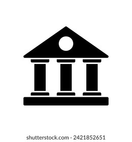 Bank icon vector. bank vector icon, museum, university