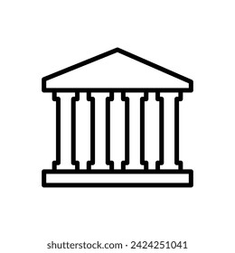 Bank icon vector. bank vector icon, museum, university
