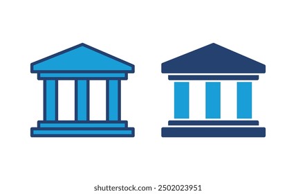 Bank icon vector. bank vector icon, museum, university