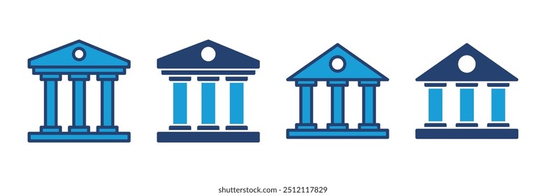 Bank icon vector. bank vector icon, museum, university