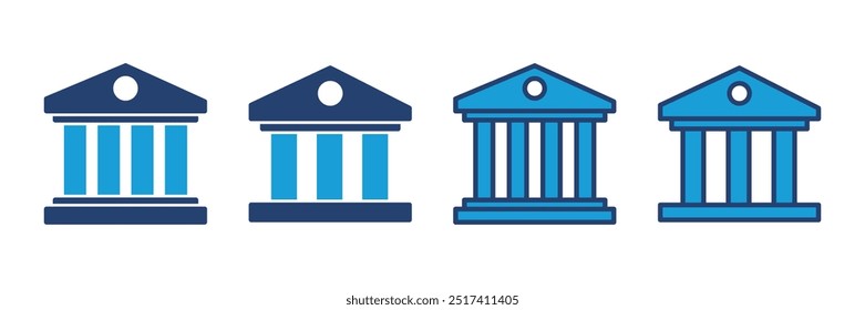 Bank icon vector. bank vector icon, museum, university