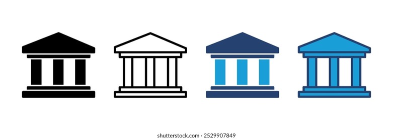 Bank icon vector. bank vector icon, museum, university