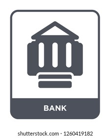 bank icon vector on white background, bank trendy filled icons from Education collection, bank simple element illustration