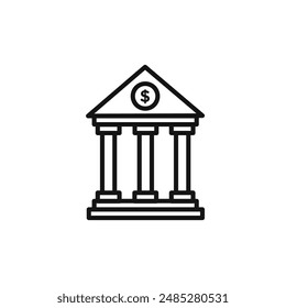 Bank icon vector set collection for web
