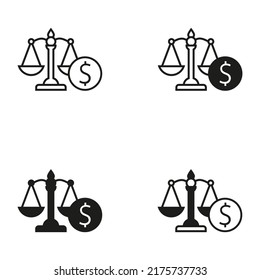 Bank icon vector set. Money illustration sign collection. Ministry of Finance symbol or logo.