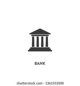 bank icon vector. bank sign on white background. bank icon for web and app