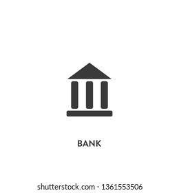 bank icon vector. bank sign on white background. bank icon for web and app