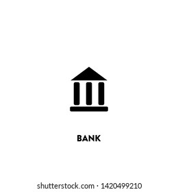 bank icon vector. bank sign on white background. 