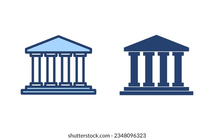 Bank icon vector. Bank sign and symbol, museum, university