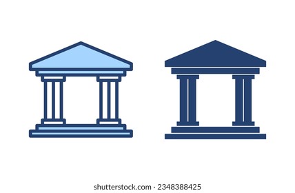 Bank icon vector. Bank sign and symbol, museum, university