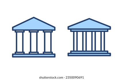 Bank icon vector. Bank sign and symbol, museum, university