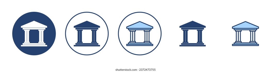 Bank icon vector. Bank sign and symbol, museum, university