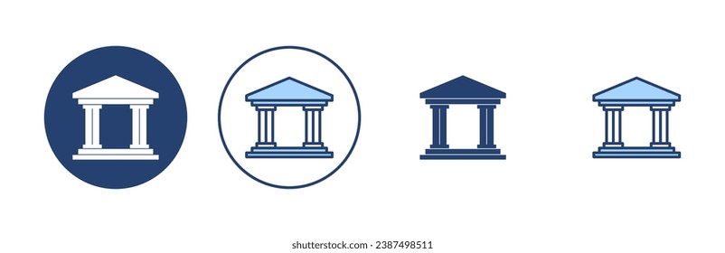 Bank icon vector. Bank sign and symbol, museum, university