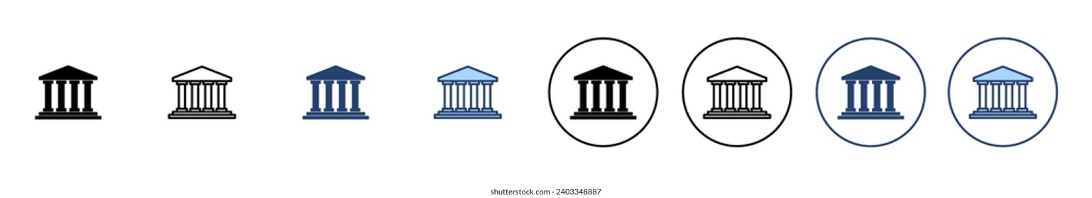 Bank icon vector. Bank sign and symbol, museum, university
