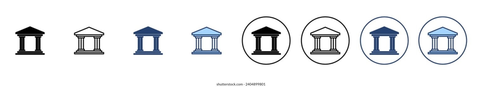 Bank icon vector. Bank sign and symbol, museum, university