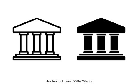 Bank icon vector. Bank sign and symbol, museum, university