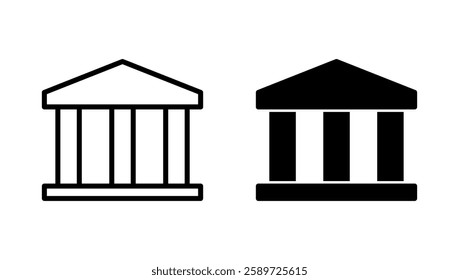 Bank icon vector. Bank sign and symbol, museum, university