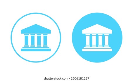 Bank icon vector. Bank sign and symbol, museum, university