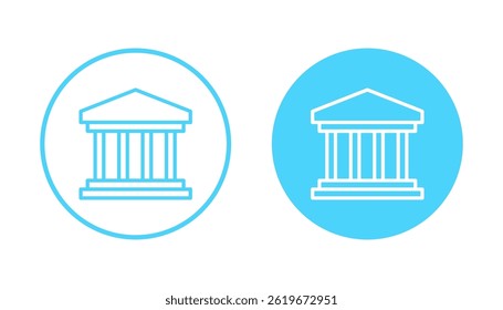 Bank icon vector. Bank sign and symbol, museum, university