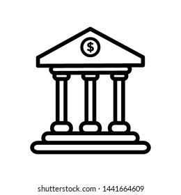 bank icon vector in simple style template