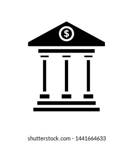 bank icon vector in simple style template