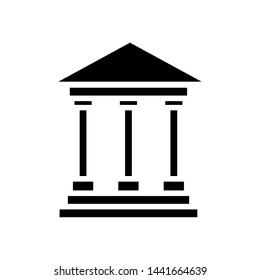 bank icon vector in simple style template