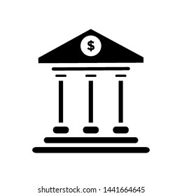 bank icon vector in simple style template