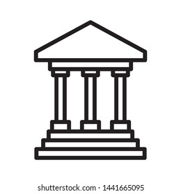 bank icon vector in simple style template