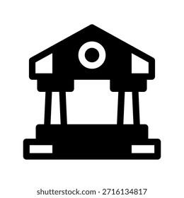 Ilustración de diseño de símbolo de Vector de icono de banco