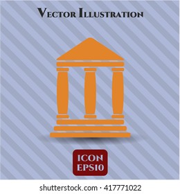 bank icon vector symbol flat eps jpg app web concept website