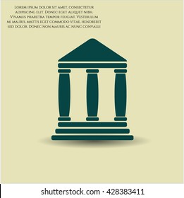 Bank Icon Vektorsymbol flaeps jpg app Web Concept Website