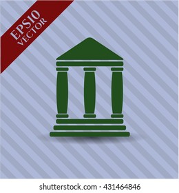 bank icon vector symbol flat eps jpg app web concept website