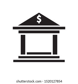 bank icon vector symbol template