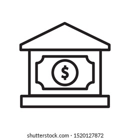 bank icon vector symbol template