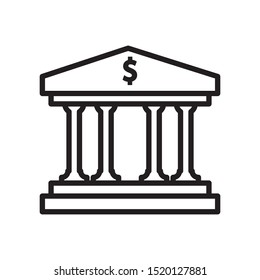 bank icon vector symbol template