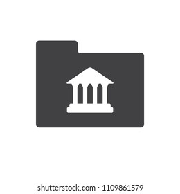 Bank icon vector for web design and mobile app in flat style