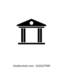Vector de icono bancario para aplicaciones web y móviles. Signo y símbolo del banco, museo, universidad