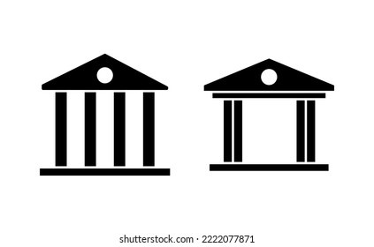 Bank icon vector for web and mobile app. Bank sign and symbol, museum, university